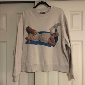 Zara Coco Capitan Cream Graphic Women's Sweater